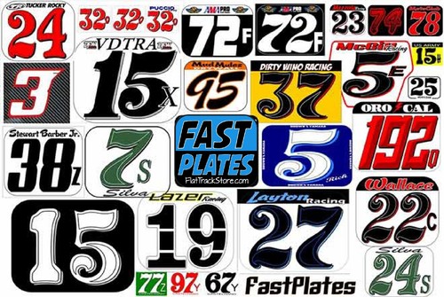 Flat track number - track, plates